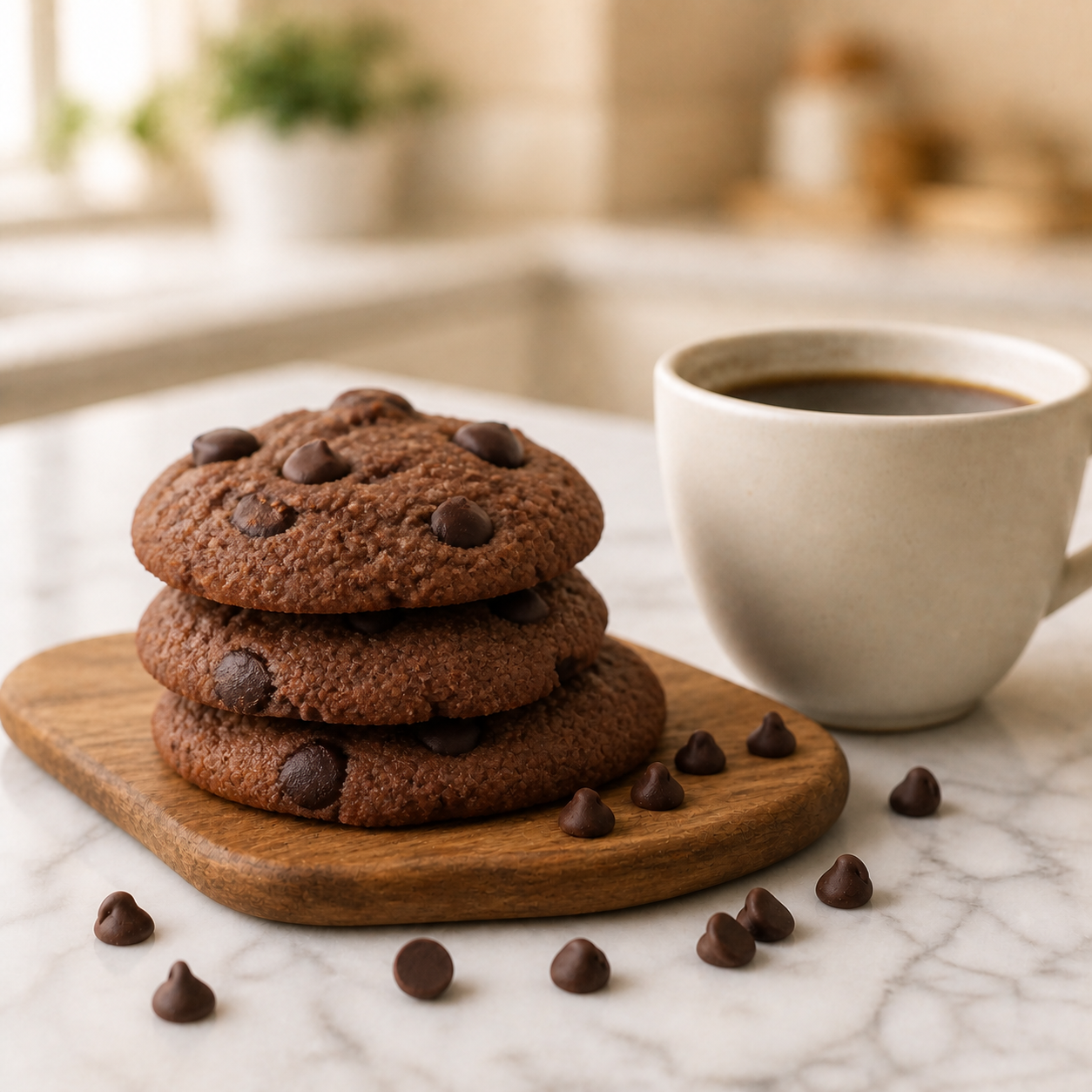 Sugar-Free Double Chocolate Chip Cookies