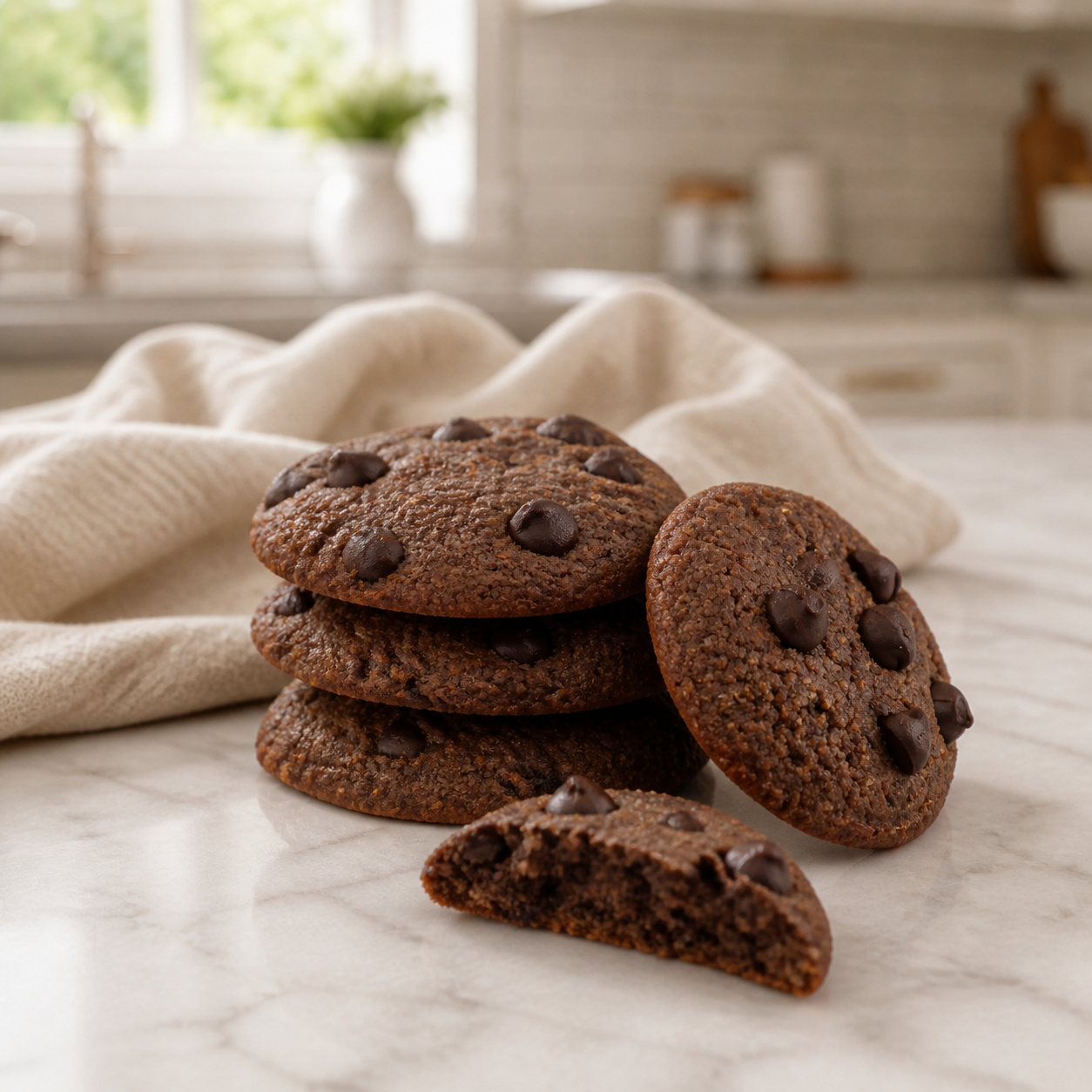 Sugar-Free Double Chocolate Chip Cookies