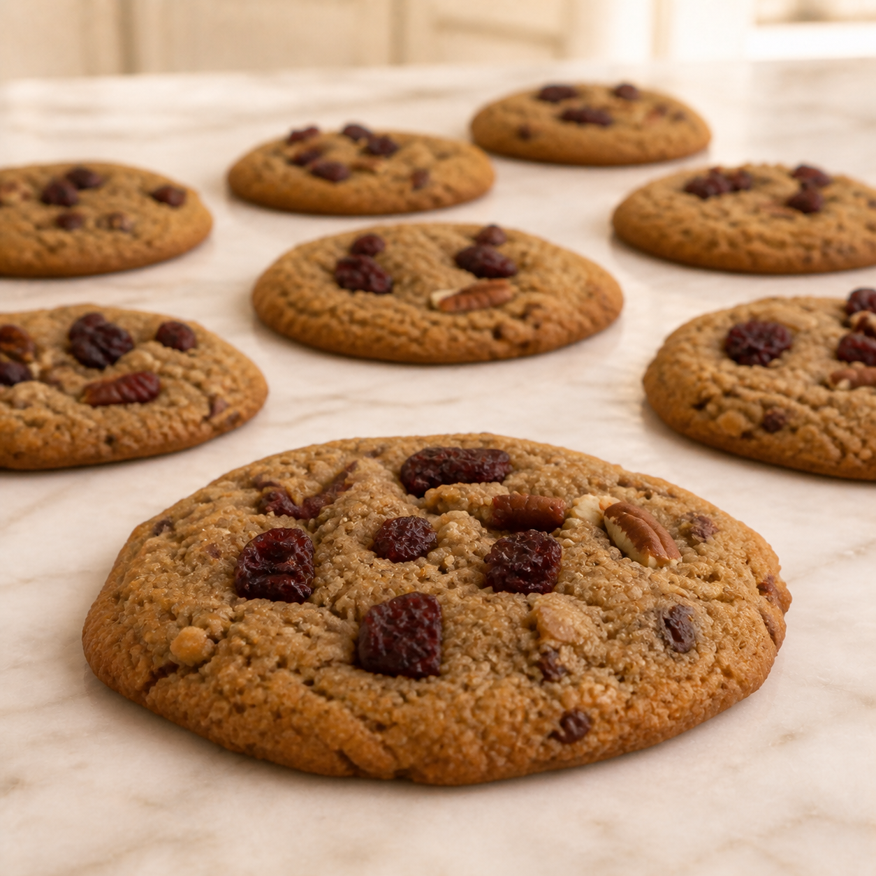Sugar-Free Oatmeal Cranberry Cookies