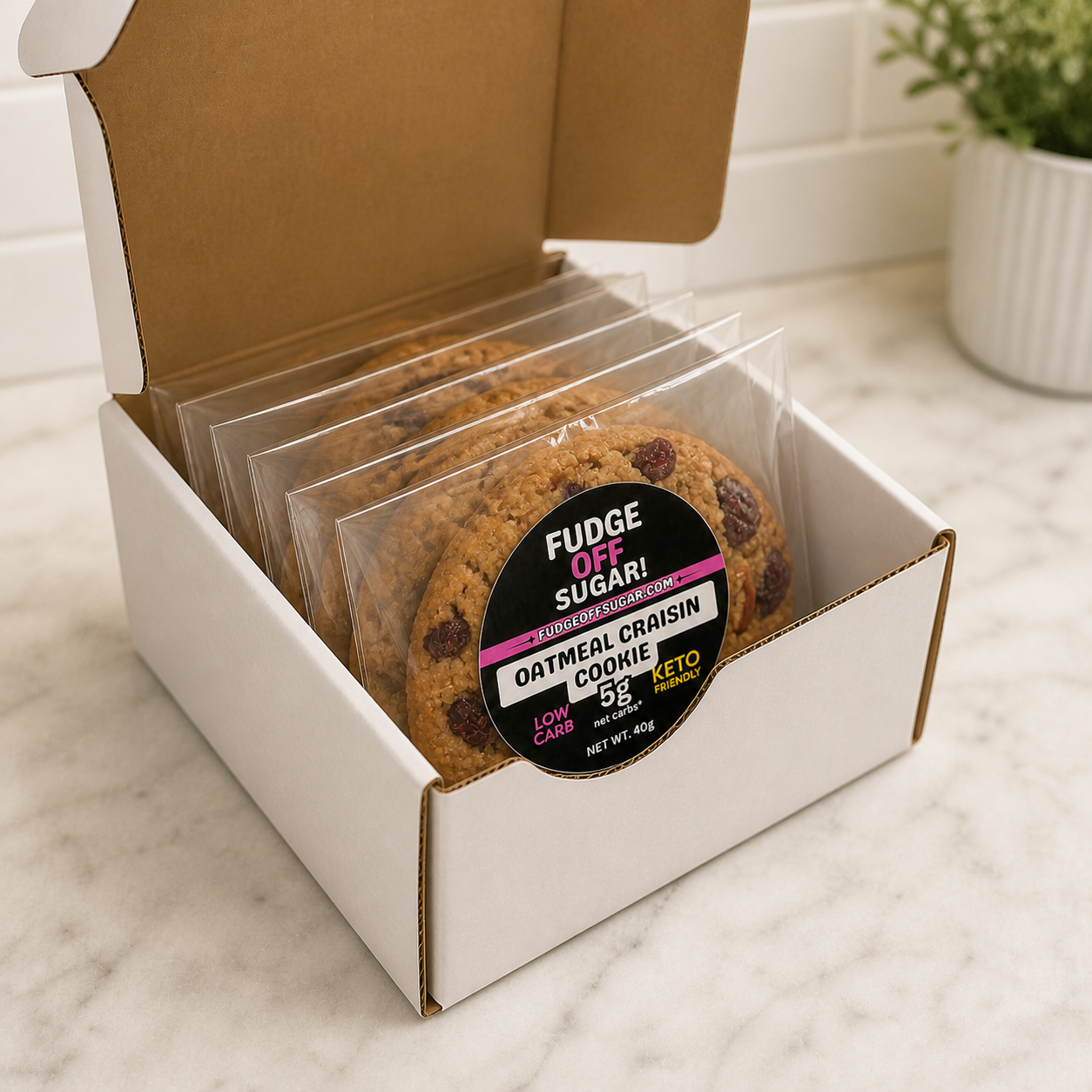 Sugar-Free Oatmeal Cranberry Cookies