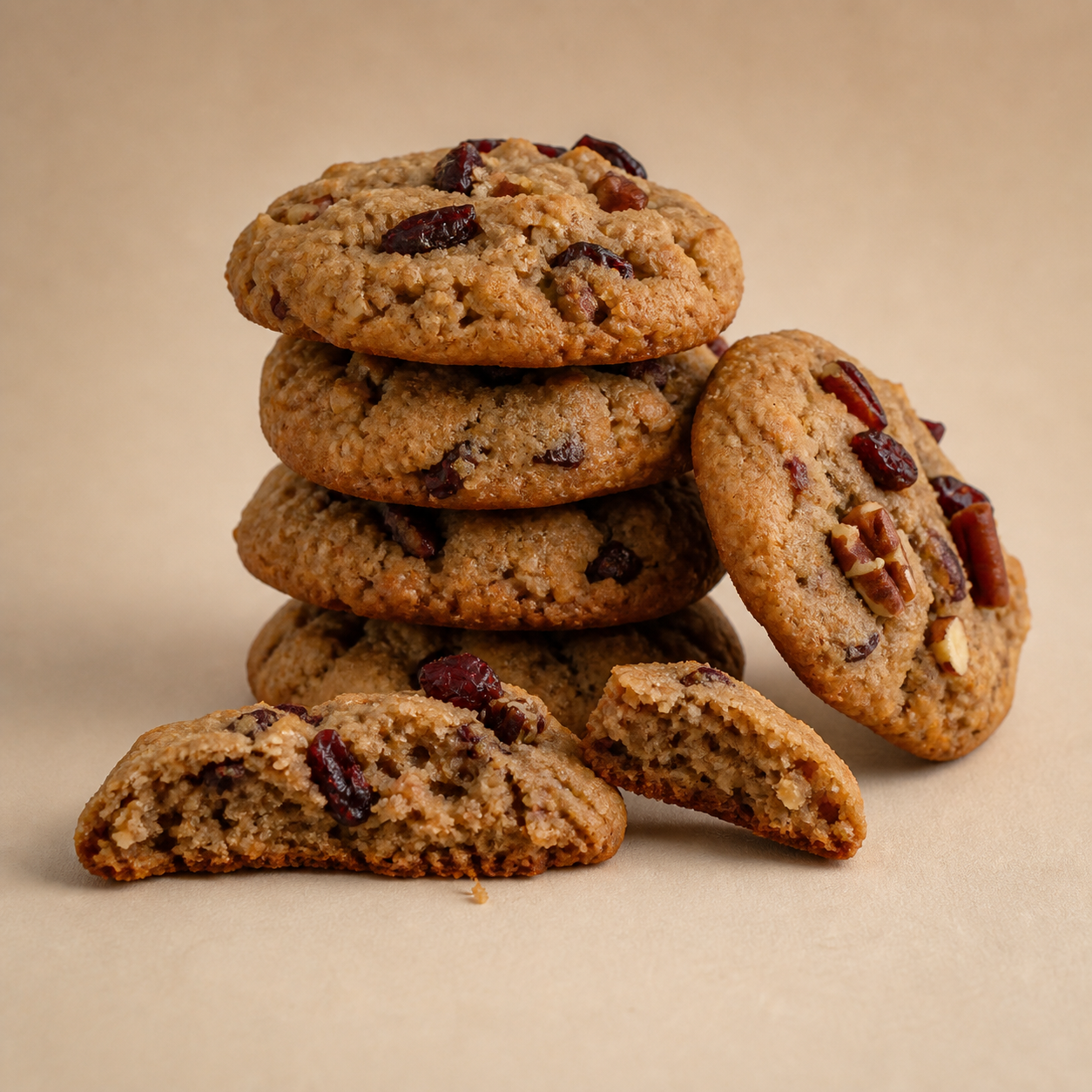 Sugar-Free Oatmeal Cranberry Cookies